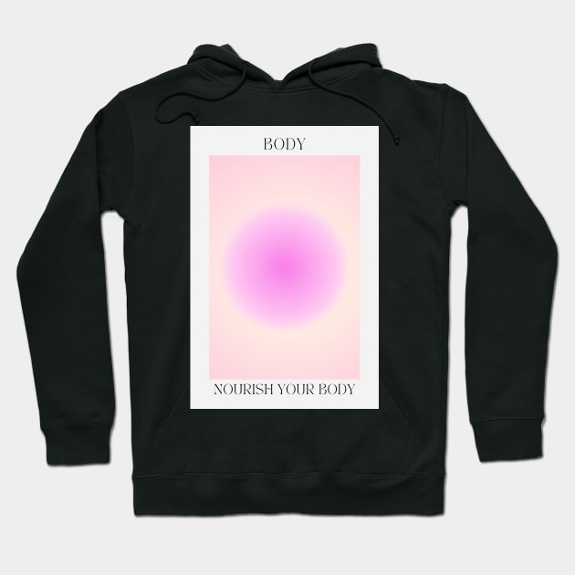 Body - Mind Body Soul Pink Aura Hoodie by mystikwhale